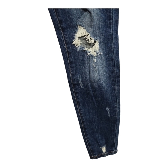 Kancan‎ Midrise Super Skinny Destructed Boho Festival Vacation Casual Jeans 5/26 - Picture 2 of 6